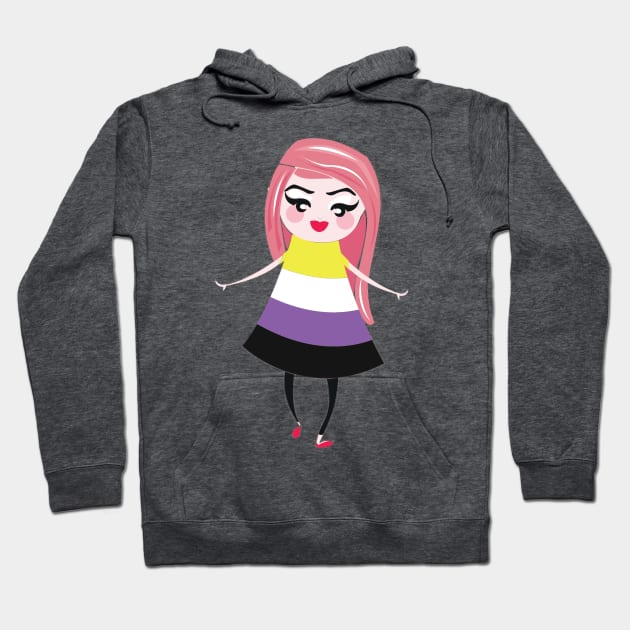 Nonbinary pride flag Hoodie by snowshade